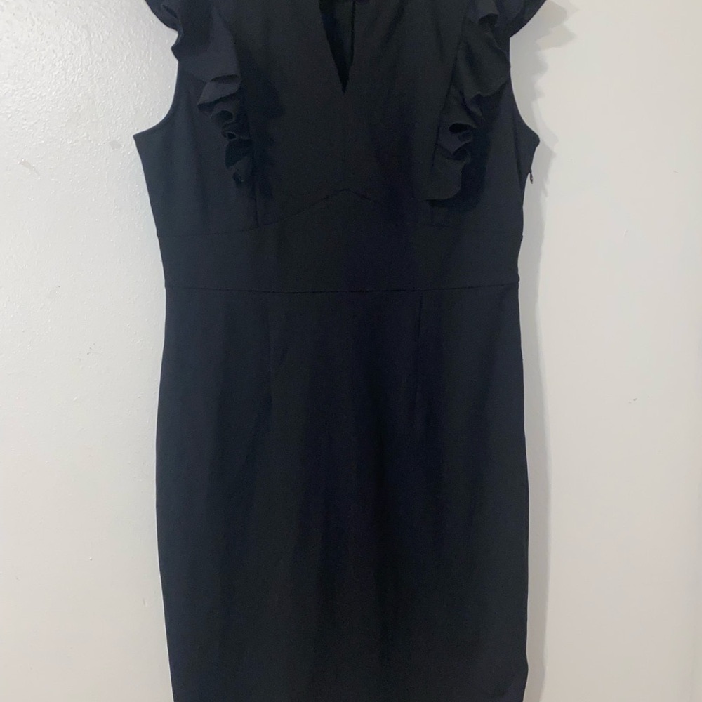 Knitee Black Sleeveless V-Neck Sheath Mini Dress Size XXL - Picture 3 of 7